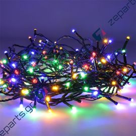 Λαμπάκια χριστουγεννιάτικα LED 300 φωτάκια πολύχρωμα με πράσινο καλώδιο & προγράμματα