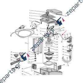 Σωληνάκι καφετιέρας Espresso DELONGHI μεταξύ της βαλβίδας νερού και ρακόρ του μπόιλερ 230mm Original 5513212891, 7313285899