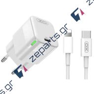 Φορτιστής Γρήγορης Φόρτισης USB 30W με Καλώδιο Type-C & Lightning