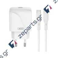 Φορτιστής Γρήγορης Φόρτισης USB-C 20W με Καλώδιο Type-C