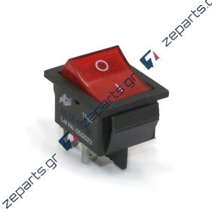 Διακόπτης μονός ON-OFF 4 επαφών 20A με φώς Γενικής Χρήσης