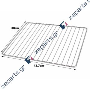 Σχάρα 38x43,7cm φούρνου κουζίνας PITSOS / SIEMENS / BOSCH / NEFF
