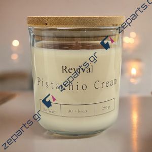 Κερί REVIVAL GLASS & WOODEN 280gr PISTACHIO CREAM