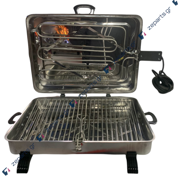 Ηλεκτρική ψηστιέρα inox 1600W 48,8x31,8cm με καλώδιο γίγας  με καλώδιο