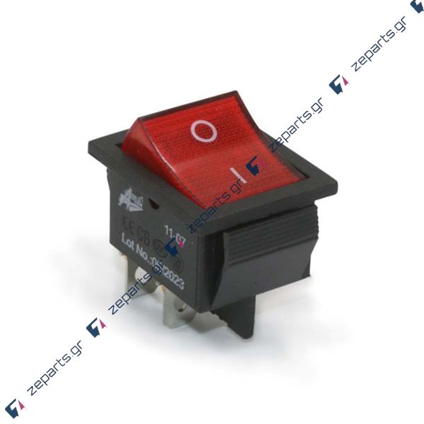 Διακόπτης μονός ON-OFF 4 επαφών 20A με φώς Γενικής Χρήσης