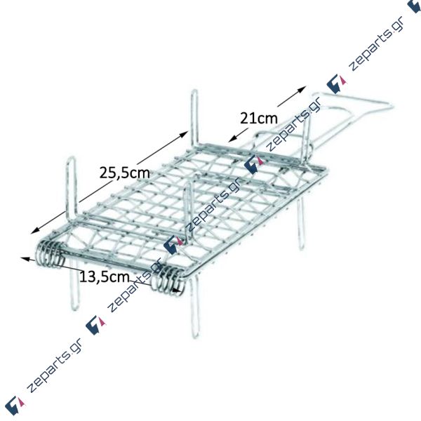 Σχάρα Ψησίματος Καρέ με Πόδια 13,5x25,5cm