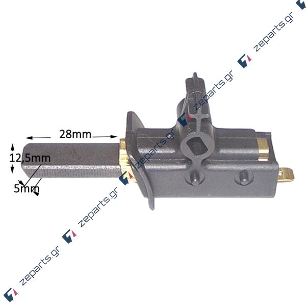 Καρβουνάκια με θήκη 5x12,5x28mm μοτέρ πλυντηρίου ρούχων ARISTON / INDESIT 041078, 481281718792, 49008106, 51X9121, 51X9155